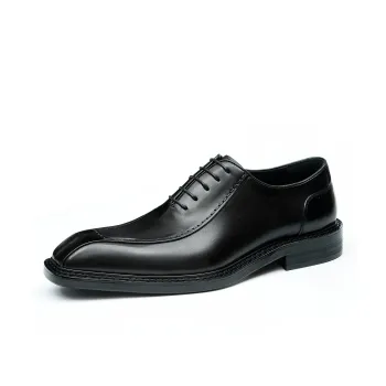 ASTON M.JAZZ Dress Shoes Men Low Top Black/Coffee