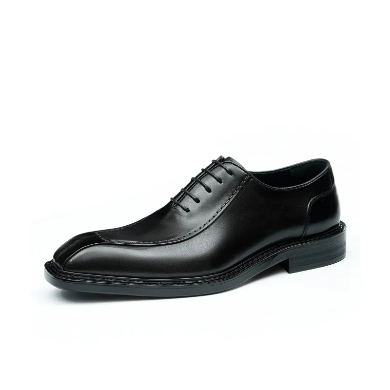 ASTON M.JAZZ Dress Shoes Men Low Top Black/Coffee-0