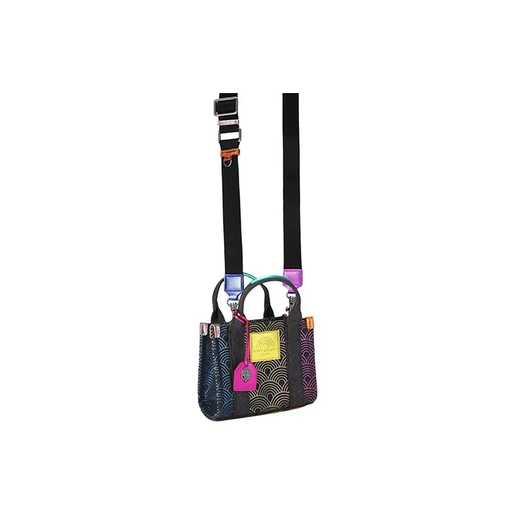 Kurt Geiger London Canvas Bag, Tote Bag, Shopping Bag, Shoulder Bag, Crossbody Bag, Handbag Extra Small Women's Black-1