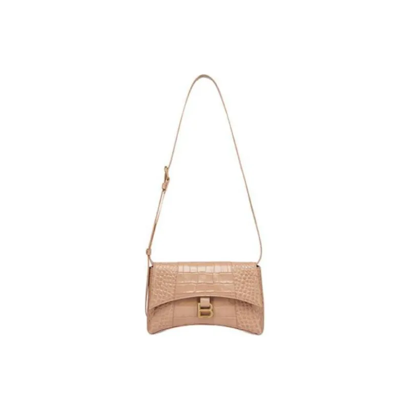 Balenciaga Downtown Cow Leather Crossbody Bag Shoulder Bag Women's Brown-1