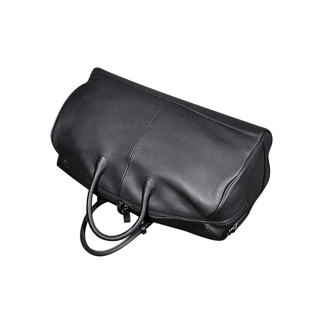 DOSRFINI Genuine Leather Top Grain Cow Leather Travel Bag Regular Men's Black-2