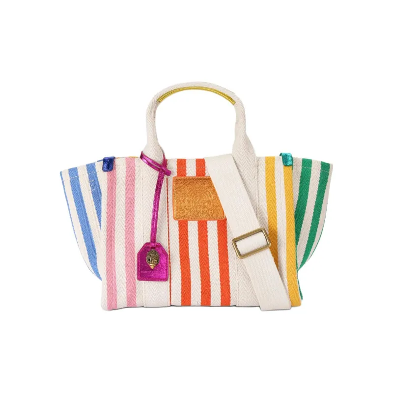 Kurt Geiger London Canvas Bag, Tote Bag, Shopping Bag, Handbag Trumpets Women's Beige & Multicolor-0