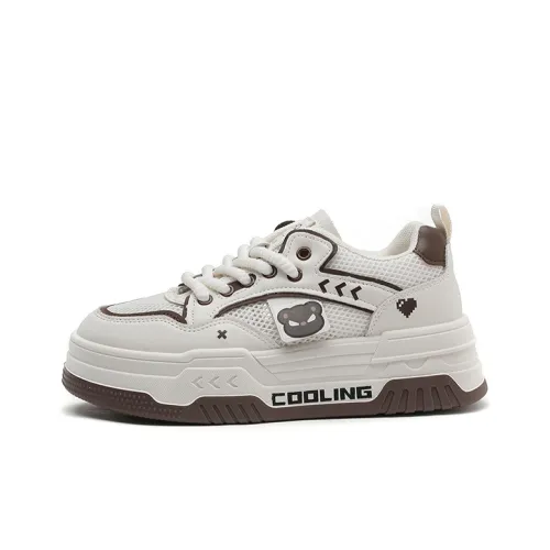 A&M Skateboard Shoes Women's Low-Top Khaki