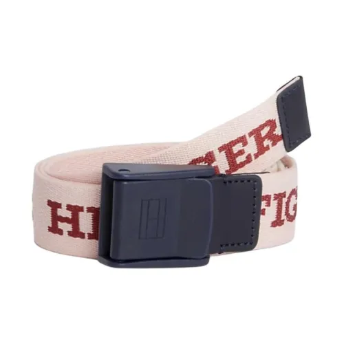 Tommy Hilfiger Letter Decoration Plate Buckle Leather Belts Kids' Multicolor