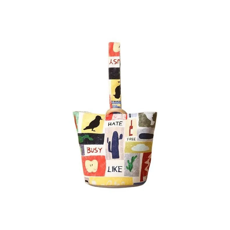 NEARAY Canvas Bag, Bucket Bag, Handbag Trumpets Women's Multicolor-0