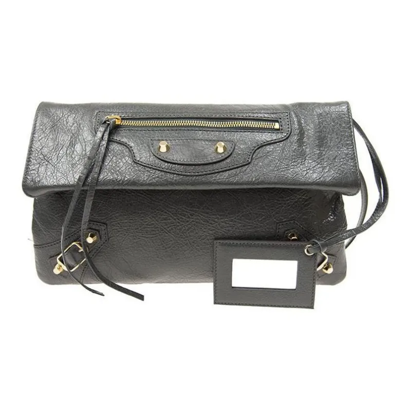 Balenciaga Lambskin Shoulder Bag Crossbody Bag Regular Women's Gray-0