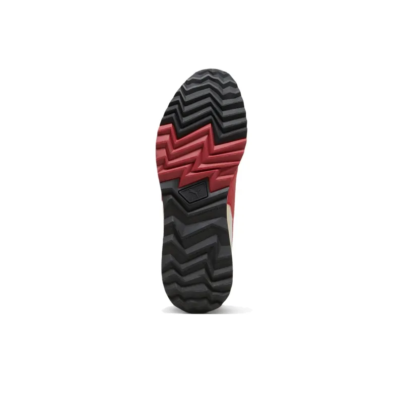 PUMA Cushioned Wear Resistant Breathable Low Top Casual Running Shoes Unisex White Red-4