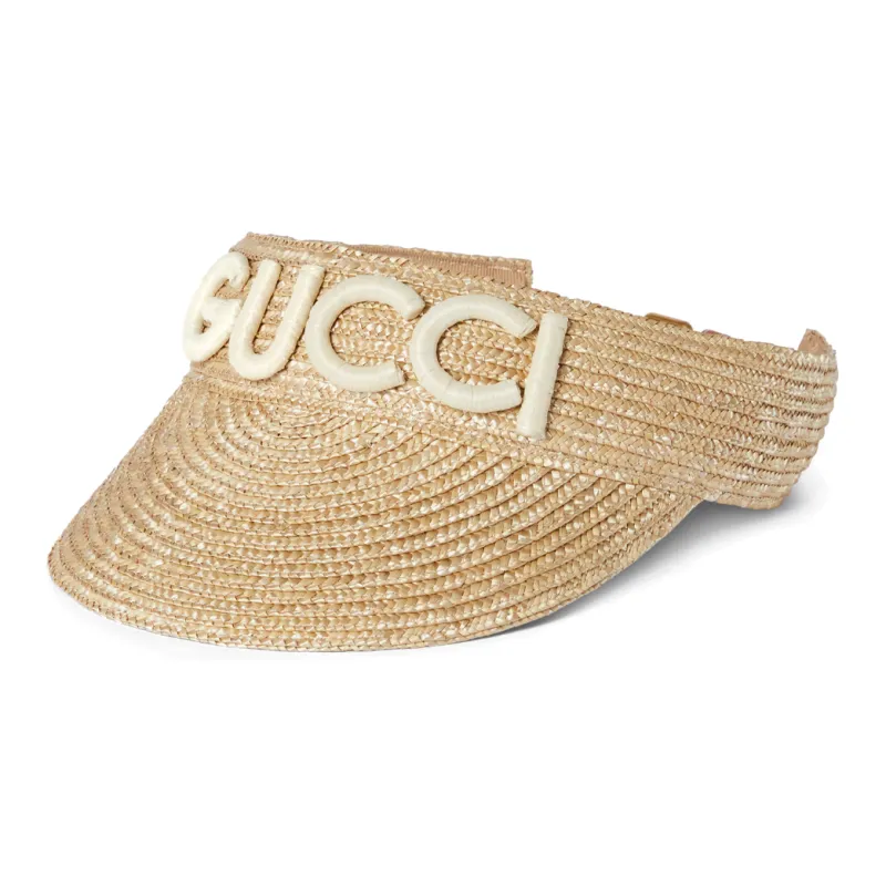 GUCCI Straw Sun Protection Hats Unisex Yellow-0