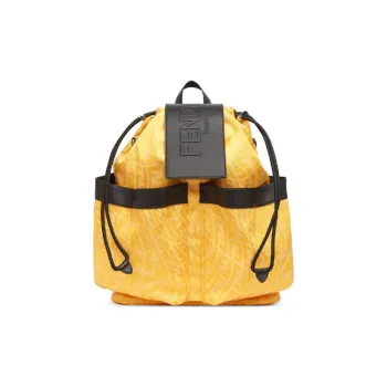 FENDI Canvas Backpack Men's Yellow