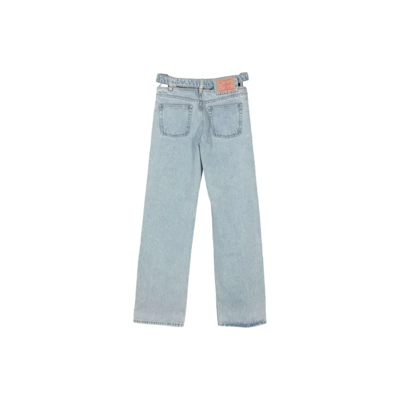 Y/Project Logo Patch Belted Waist Jeans-1