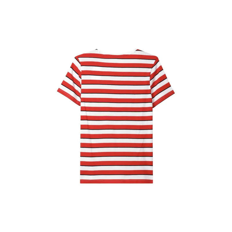 Adidas Set in Sleeve T Shirt Women's Red-1