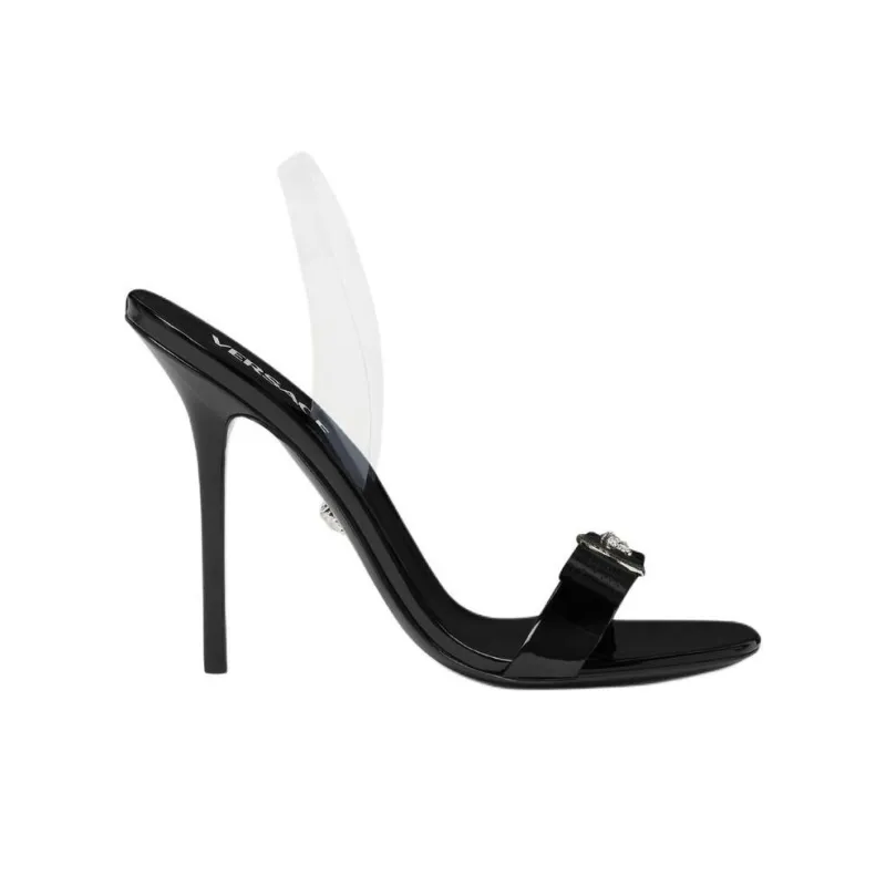 VERSACE Gianni Ribbon 110mm Slingback Sandals-1