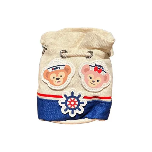 Disney Canvas Bag, Coin Purse, Bucket Bag, Shoulder Bag, Crossbody Bag Regular Women's White & Marine Blue