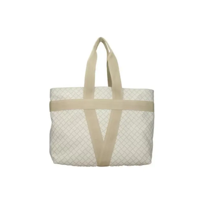 Bottega Veneta Polyurethane Tote Bag, Shopping Bag, Handbag Men's Beige-0