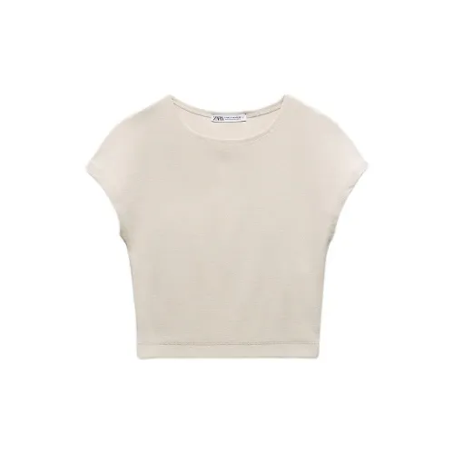 ZARA T-Shirts Women's Beige