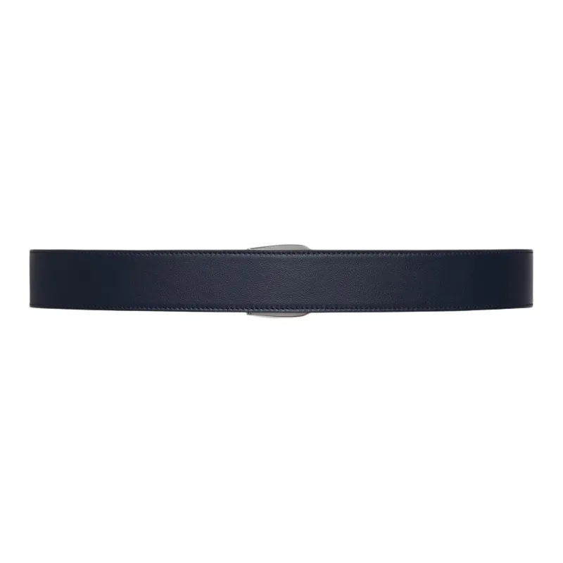 GUCCI Leather Belts Men's Blue Width 3.5CM-1