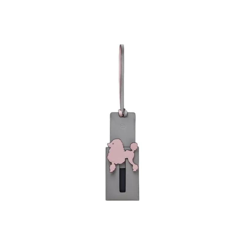 Mulberry Luggage Tags Light Gray & Rose Pink-1