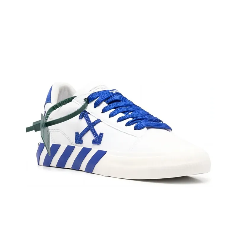 OFF WHITE Vulcanized Stylish Skateboarding Shoes Women's White Blue-2