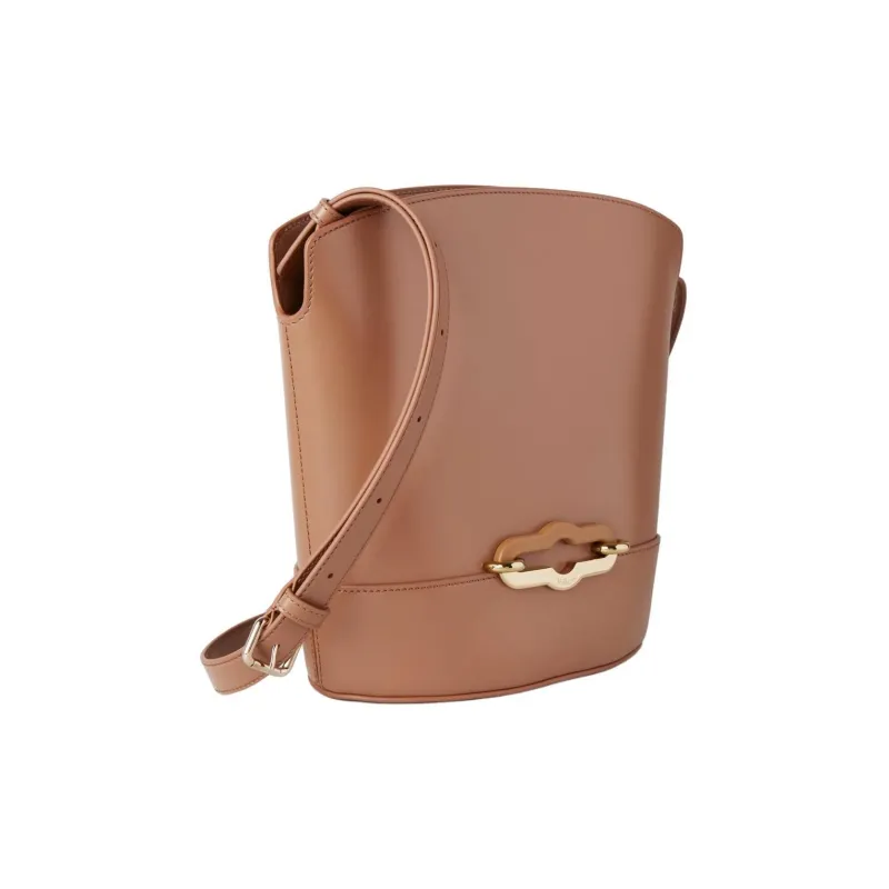 Mulberry Calfskin Bucket Bags Shoulder Bag Crossbody Bag Women's Ferret Brown-1