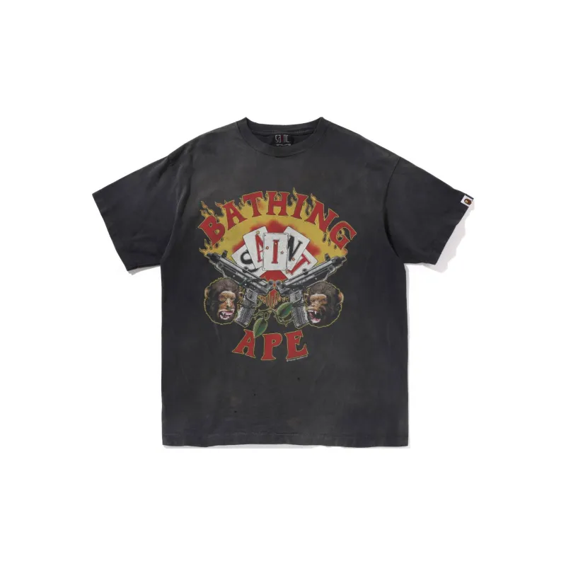 A BATHING APE X Saint Mxxxxxx Guns Tee S - POIZON 