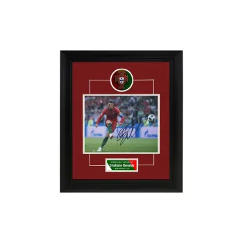 Three For 2018 World Cup Portugal Team Signed Photo Piece Framed With SA Certificate