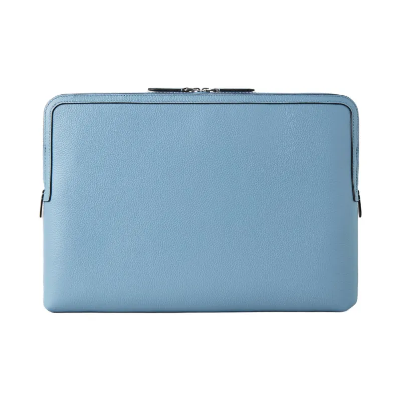 Mulberry Grained Leather Clutch Small Size Women's Blue Gray-2