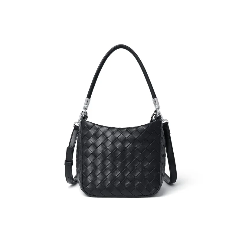 RED DRAGONFLY Cow Leather Tote Bag, Handbag, Shoulder Bag, Bucket Bag Regular Women's Black-2