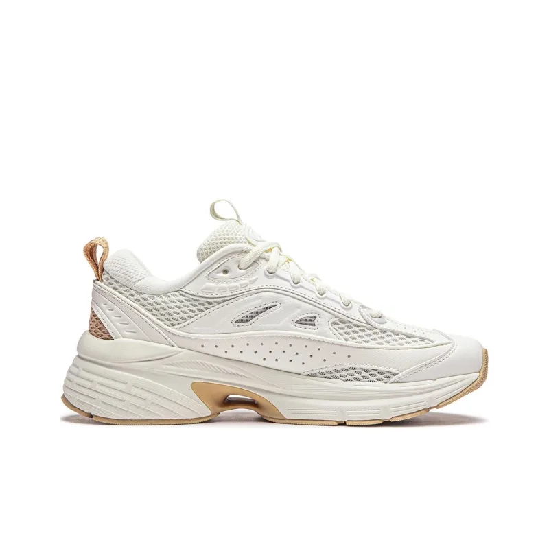 LiNing Comet LITE Cushioning Anti Slip And Wear Resistant Rebound Low Top Casual Shoes Women's Ivory-1