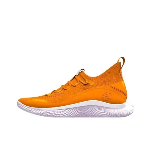 Under Armour Curry 8 Cushioning Breathable Mid-Top Performance Basketball Shoes Men's Orange