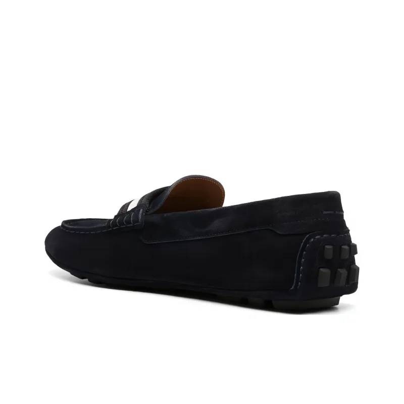 BALLY Striped-edge Suede Loafers-3