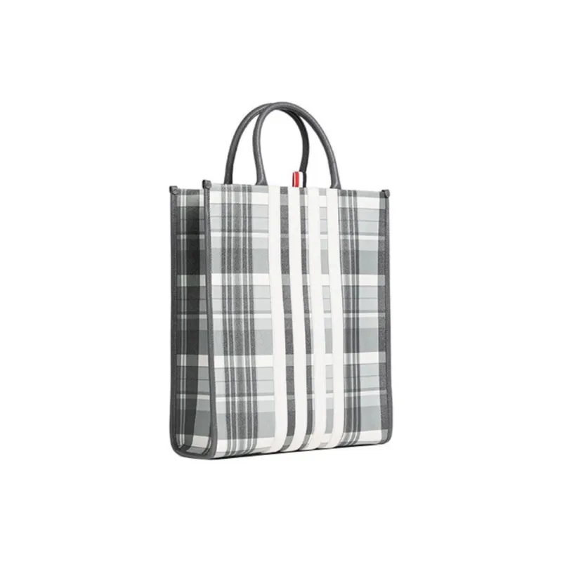 THOM BROWNE 4 Bar Striped Top Handle Bag-1