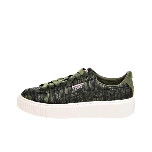 PUMA Basket Platform Vr 'Green White' Women's