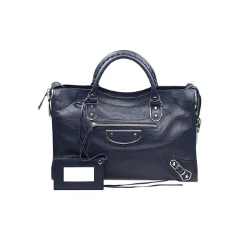Balenciaga Lambskin Shoulder Bag, Crossbody Bag, Handbag Women's Dark Blue