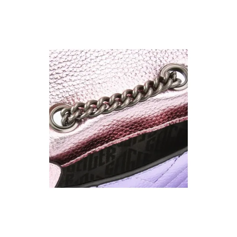 Kurt Geiger London Quilted Artificial Leather Crossbody Bag Shoulder Bag Mini Women's Green & Purple-3