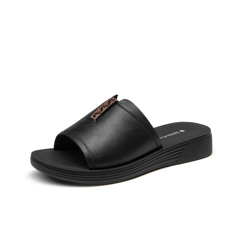 Spider King Slip Resistant Slide Slippers Women's Black-1