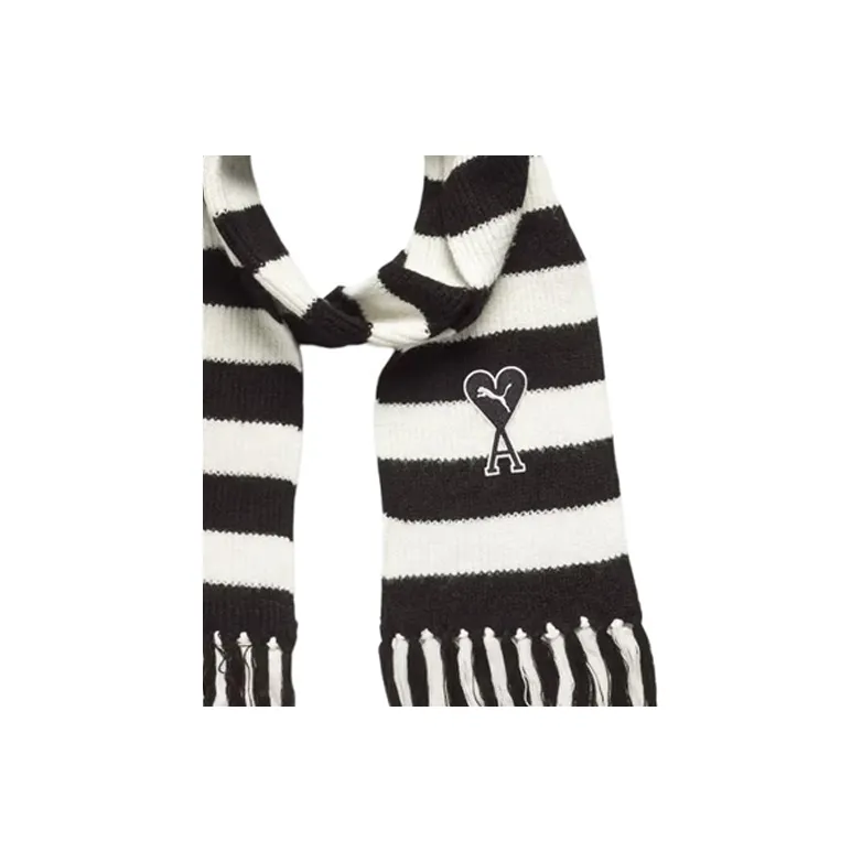 PUMA Knit Scarves Unisex Black White-2