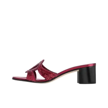 LOUIS VUITTON Isola Slip Resistant Slide Slippers Women's Rose Red