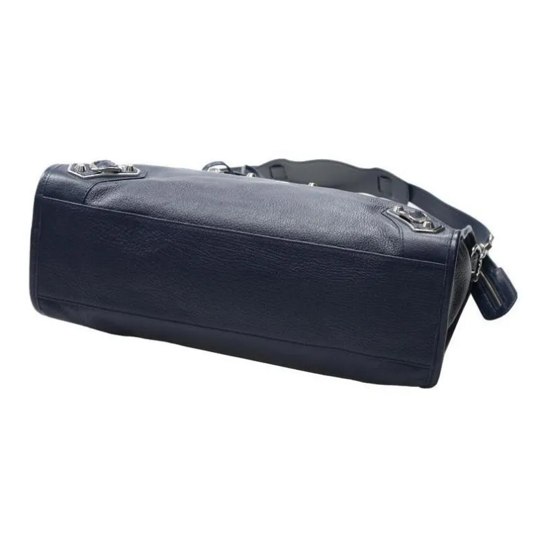 Balenciaga Lambskin Shoulder Bag, Crossbody Bag, Handbag Women's Dark Blue-3