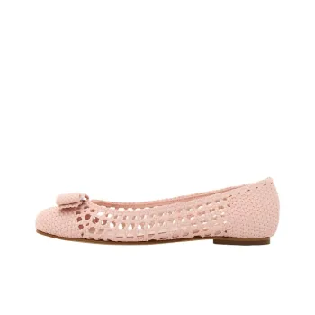FERRAGAMO Vara bow Woven Ballerina Shoes