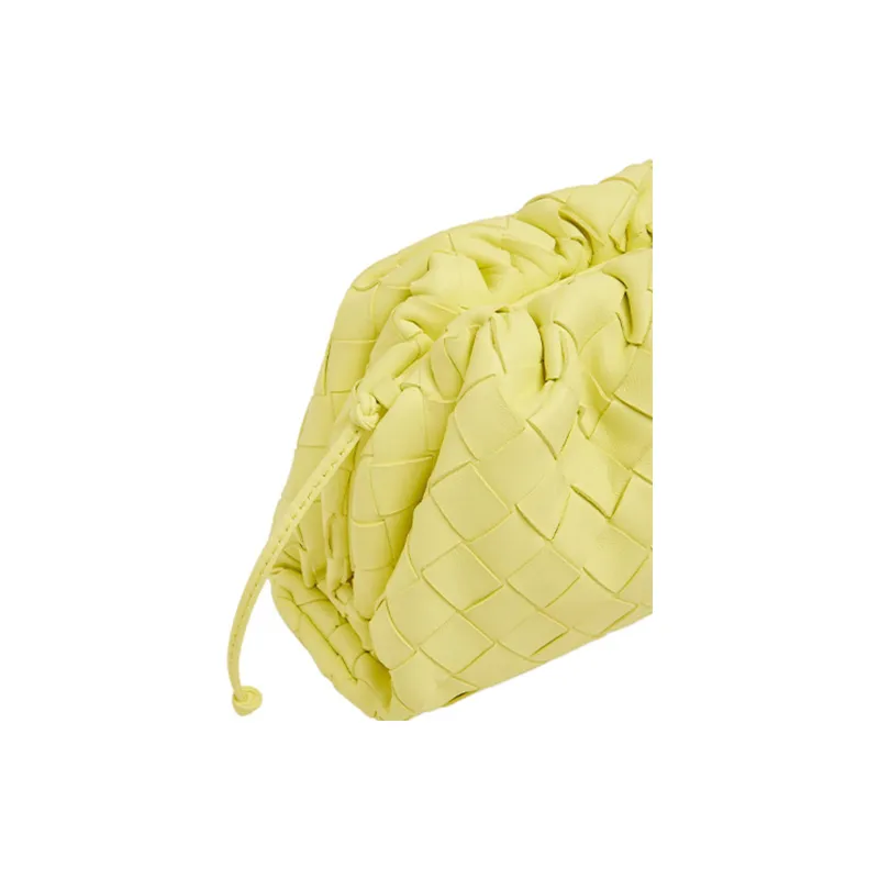 Bottega Veneta POUCH Cloud Bag Sheepskin Clutch Mini Women's Light Yellow-4