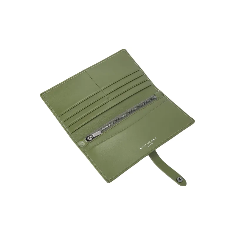 Kurt Geiger London Lambskin Wallet Women's Khaki Green-3