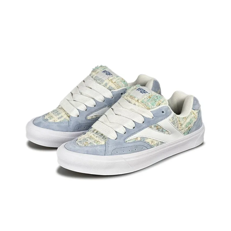 VFDF Wear Resistant Low Top Skateboard Shoes Women's Jumilia Blue-3