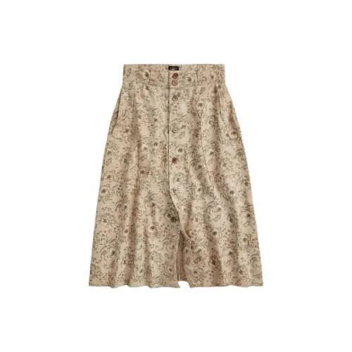 Polo Ralph Lauren SS24 Casual Long Skirts Women's Natural