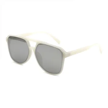 Pair Ponyo PC Oval Sunglasses Unisex Milk White