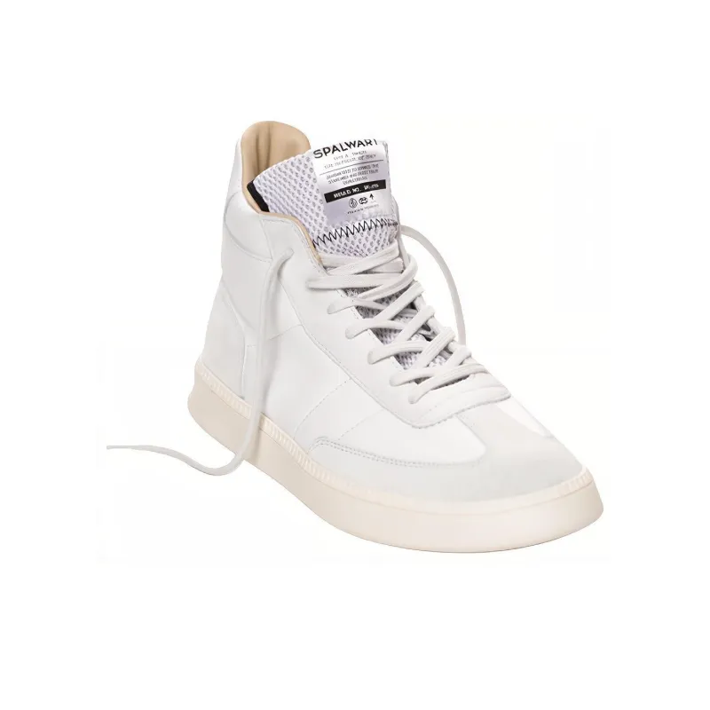 SPALWART Skateboard Shoes Unisex High-Top White Gray-1