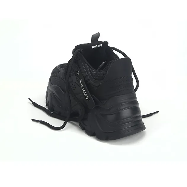 WOOS BOBO Breathable Lightweight Height Increasing Low Top Chunky Sneakers Women's-12