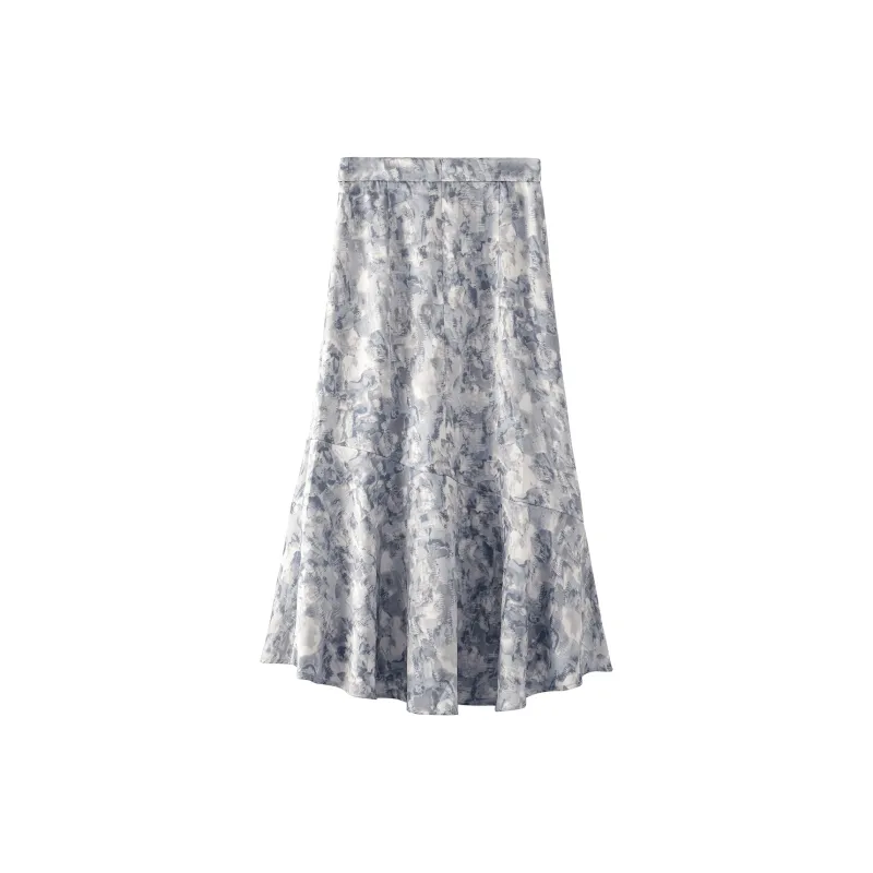 THE SEA LIFE Casual Long Skirt Women's Mist Blue-1