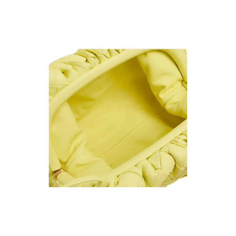 Bottega Veneta POUCH Cloud Bag Sheepskin Clutch Mini Women's Light Yellow-3