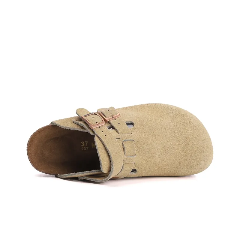 Khadgar Mules Slip on Shoes With Partial Coverage, Reversible, Birkenstock, Cork Soft Sole Closed Toe Slippers Unisex-29