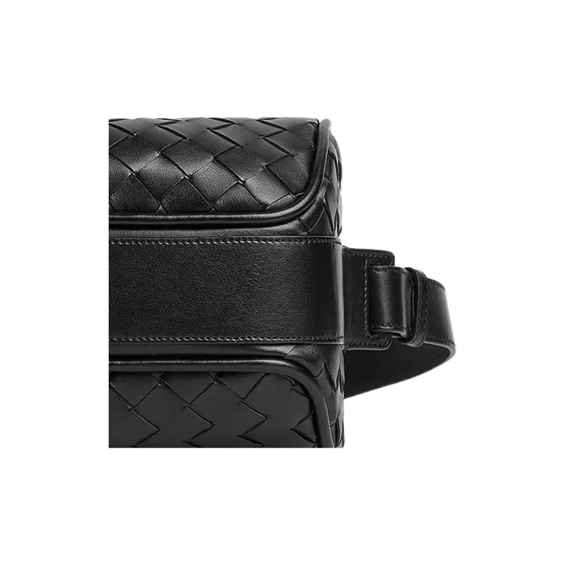 Bottega Veneta Intrecciato Calfskin Fanny Pack Crossbody Bag Shoulder Bag Regular Men's Black-4